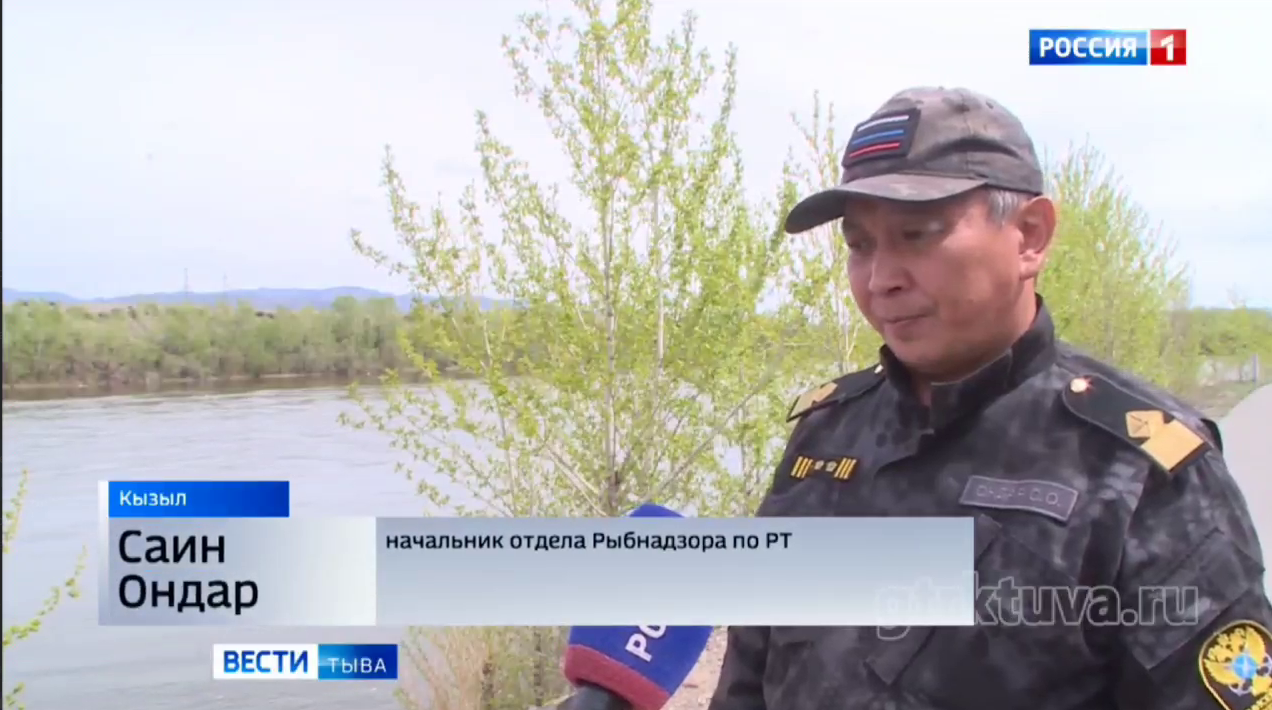 Репортаж ГТРК «Тыва» о сроках и правилах вылова ВБР в Республике Тыва в период весеннего запрета.