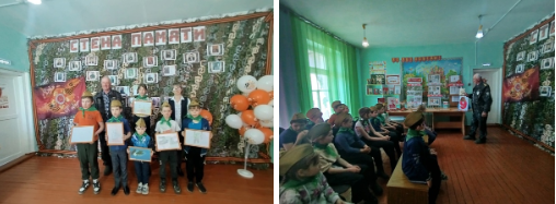 В преддверии 80-летия Победы в Великой Отечественной войне сотрудники Шушенского отдела встретились с учениками МБОУ "Верхнекужебарская СОШ".